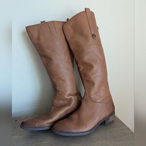 Sam Edelman Brown Penny Wide Calf Knee High Leather Riding Boot Size 9.5W